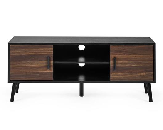 Trent Large TV Stand Up to 55" Walnut & Black