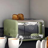 4 Slice Retro Green Toaster