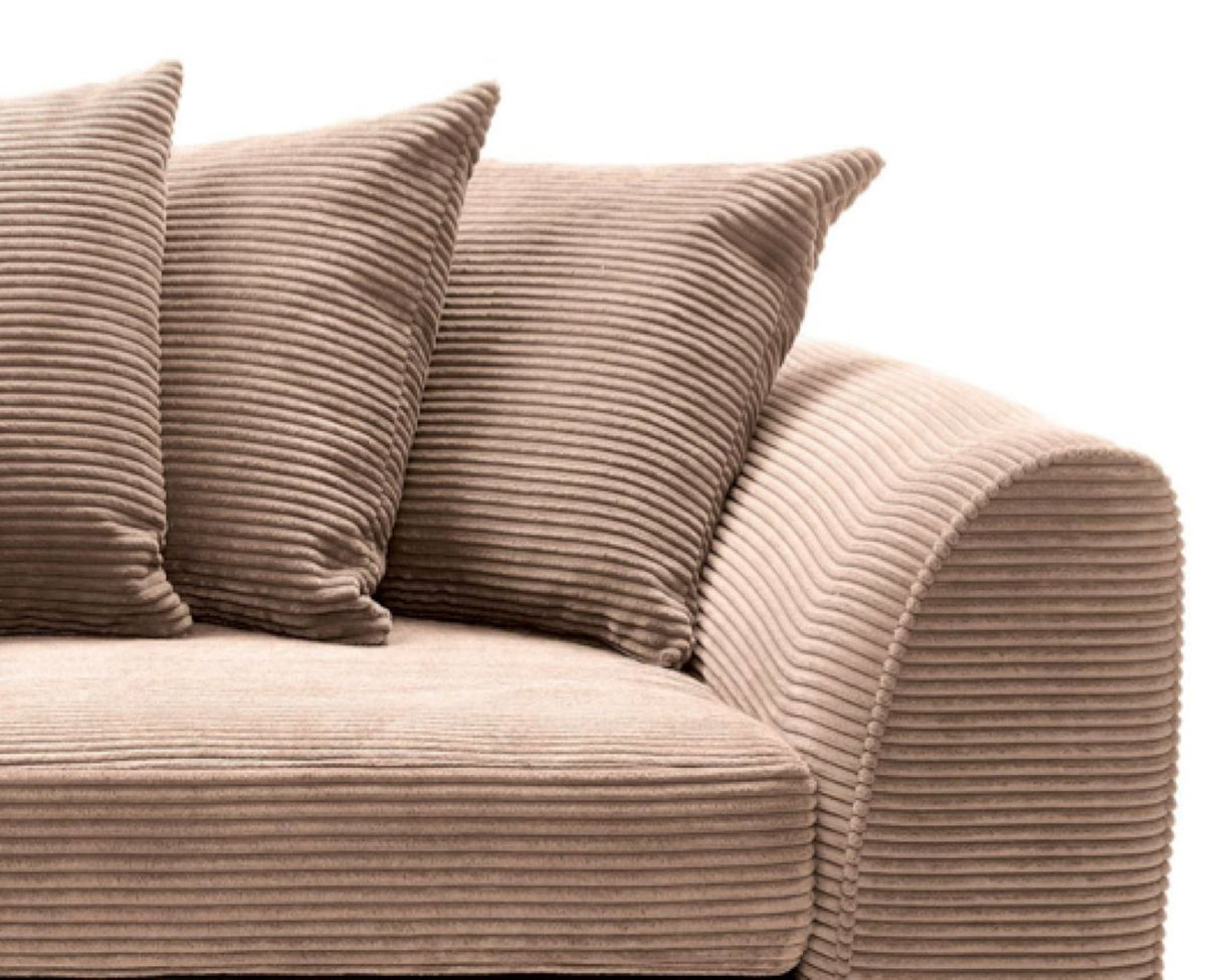 Jumbo Cord 3 Seater Sofa-Brown