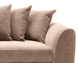Jumbo Cord 3 Seater Sofa-Brown