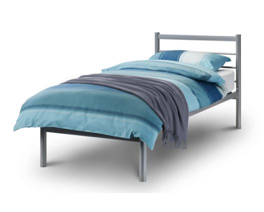 Alpen Single Bed - Silver