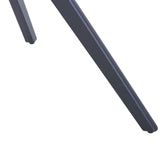 Aspen round dining table, light oak effect top with black pedestal leg