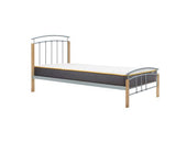 Tetras Single Bed Frame - Silver & Oak