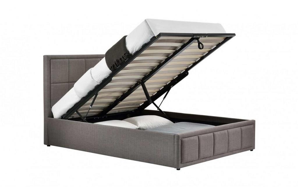 Hannover Double Ottoman Bed - Grey