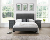 Sanderson Diamond Quilted Velvet Double Bed - Grey