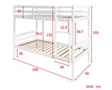 Ruby Pine Bunk Bed - White