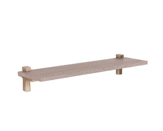 Levant 60cm slim shelf with "L" shape bracket - grey oak