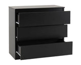 Malvern 3 Drawer Chest - Black