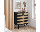 Noah 5 Drawer Chest - Black