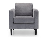 HAYWARD CHAIR - DARK GREY CHENILLE FABRIC