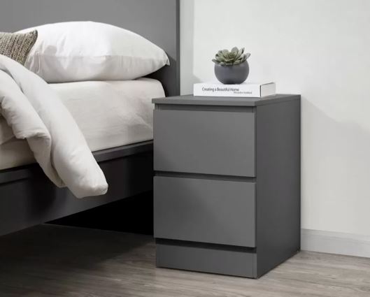 Oslo 2 Drawer Bedside