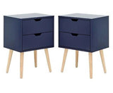 Nyborg Pair Of 2 Drawer Bedsides Nightshadow Blue