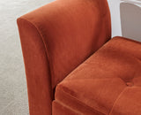 Genoa window seat russet fabric