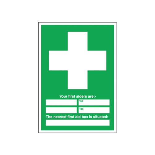 Safety Sign First Aid 600x450mm PVC E91A&#47;R