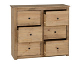 Panama 6 Drawer Chest - Natural Wax
