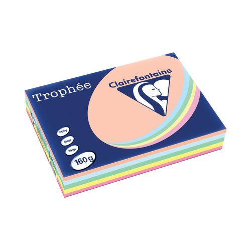 Trophee Card A4 160gm Pastel Assorted (250 Pack) 1712C