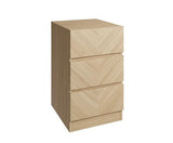 Catania 3 Drawer Bedside Table Euro Oak