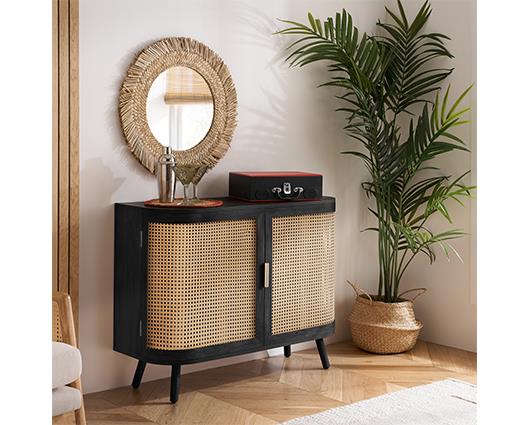 Noah 2 Door Sideboard - Black