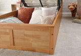 Madrid Wooden Ottoman Bed Single - Oak