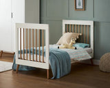 Maya Cot Bed - White with Natural