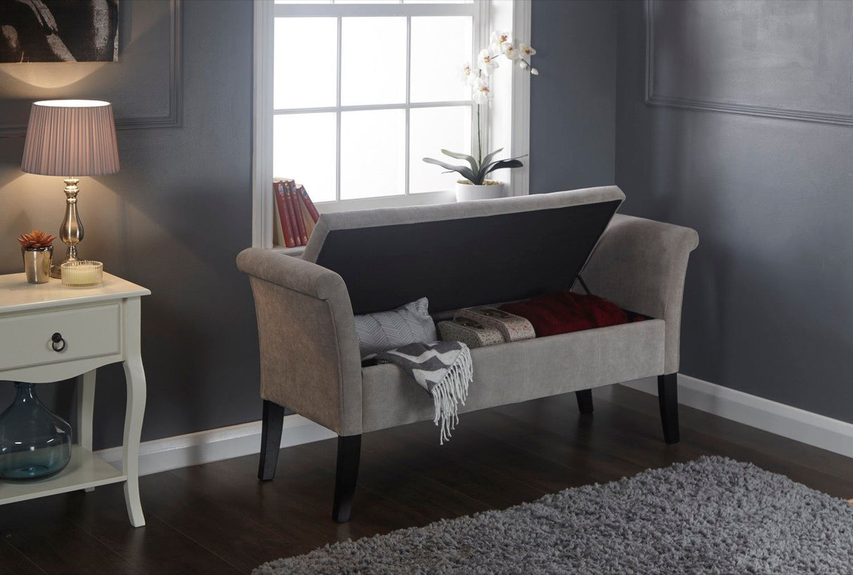 Balmoral window seat silver chenille