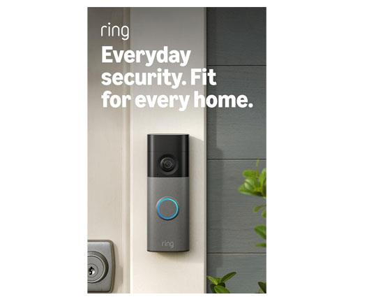 RING Battery Video Doorbell - Speckled Grey