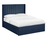 Leila Dual Storage Door Bed Royal Blue - Double