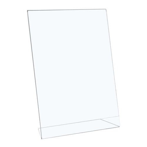 5 Star Office Sign Holder Portrait Slanted A4 Clear