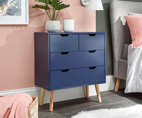 Nyborg 2+2 Drawer Chest Nightshadow Blue