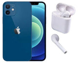 Refurbished Apple iPhone 12 Blue with Wireless Headphones
