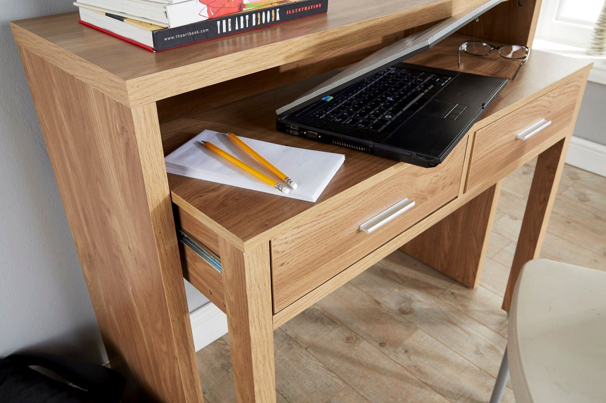 Regis extending console desk oak