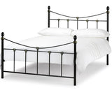Rebecca Double Bed - Black & Gold
