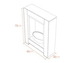 Adam Monet Fireplace Suite in Grey with Electric Fire, 23 Inch