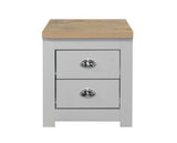 Highgate 2 Drawer Bedside-Grey