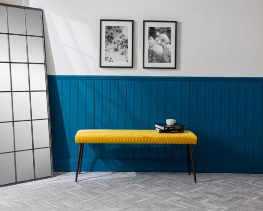 LUXE LOW BENCH - MUSTARD