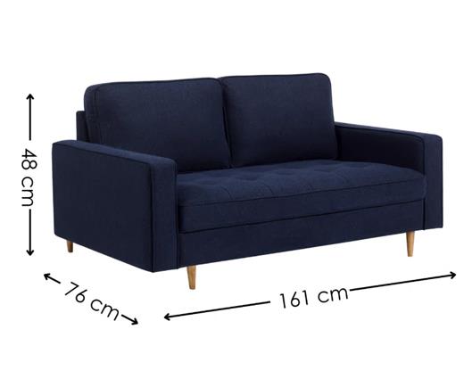 Henrietta 3 Seater Sofa Deep Blue