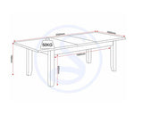 WINDSOR LARGE EXTENDING DINING TABLE - IVORY/OAK