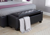 Verona ottoman bench black PU