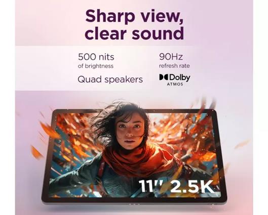 LENOVO Idea Tab 11" Tablet with Keyboard - 128 GB, Luna Grey