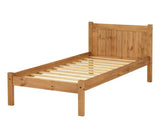 Maya 3' Bed - Distressed Waxed Pine