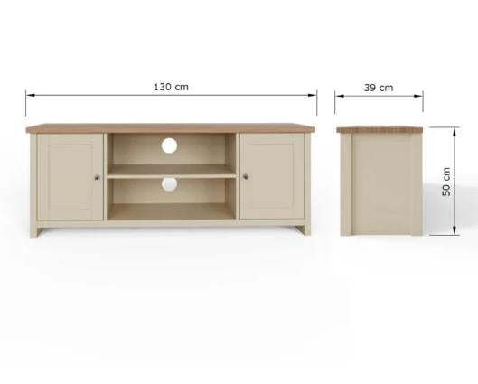 Lancaster Large TV Cabinet Cream