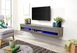 Galicia 150cm wall tv unit with led grey