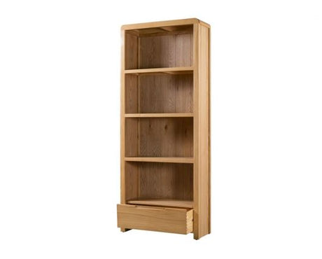 CURVE OAK TALL BOOKCASE