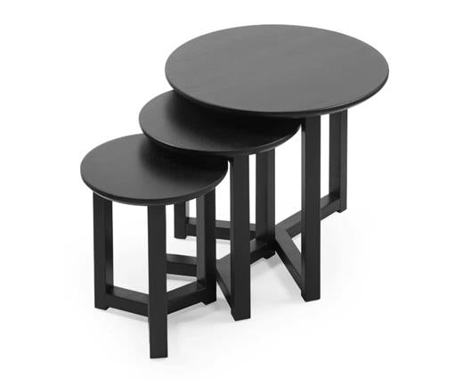Nidri Nest of 3 Tables Black