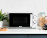 Haden 20L White Microwave Stainless Steel Interior