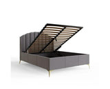 Pettine End Lift Ottoman King Bed - Grey