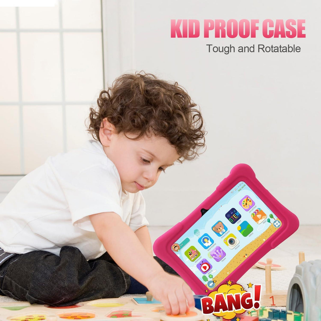 PRITOM Kids Tablets 7" WiFi Android 13 32GB - Pink