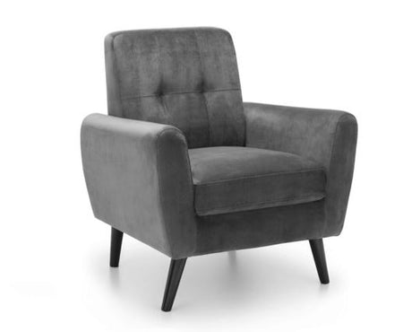Monza Chair in Dark Grey Velvet