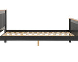 MONACO 4'6" HIGH END BED - DARK GREY/OAK EFFECT
