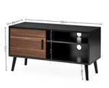 Trent Small TV Stand Up to 43" Walnut & Black